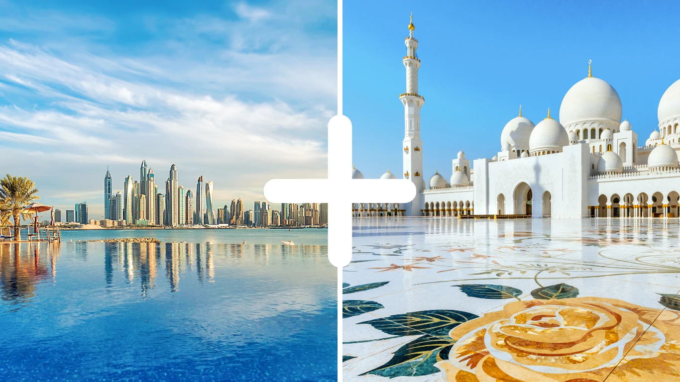 Kombiner Dubai med Abu Dhabi