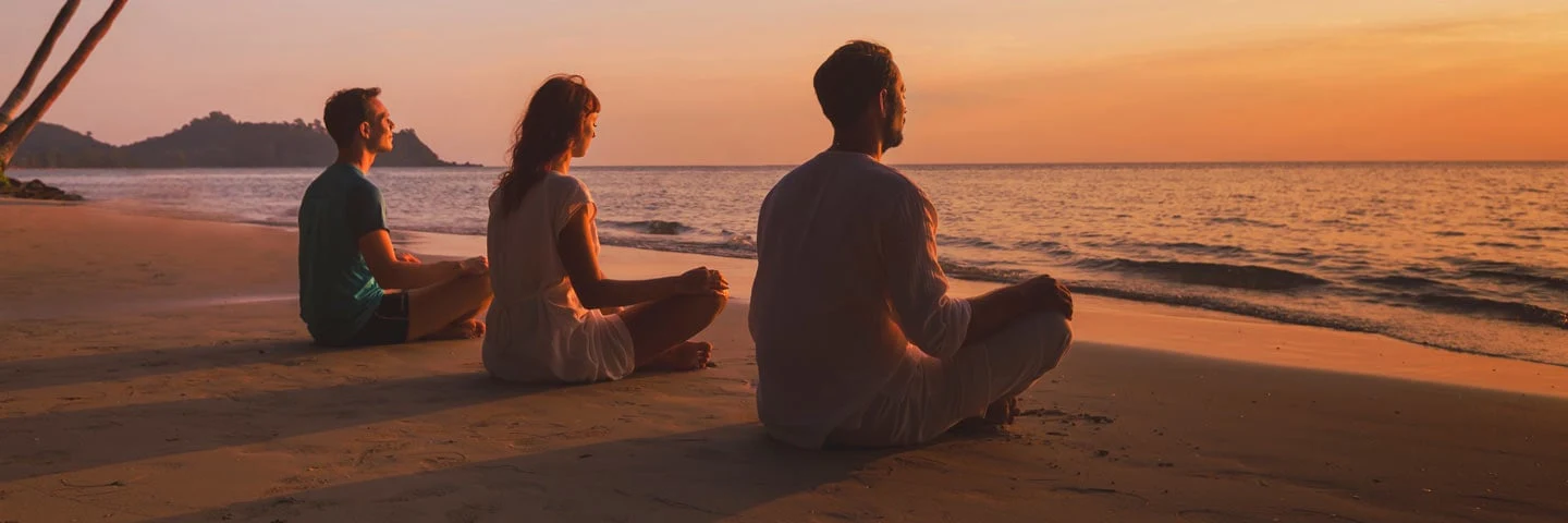 Yoga på stranden