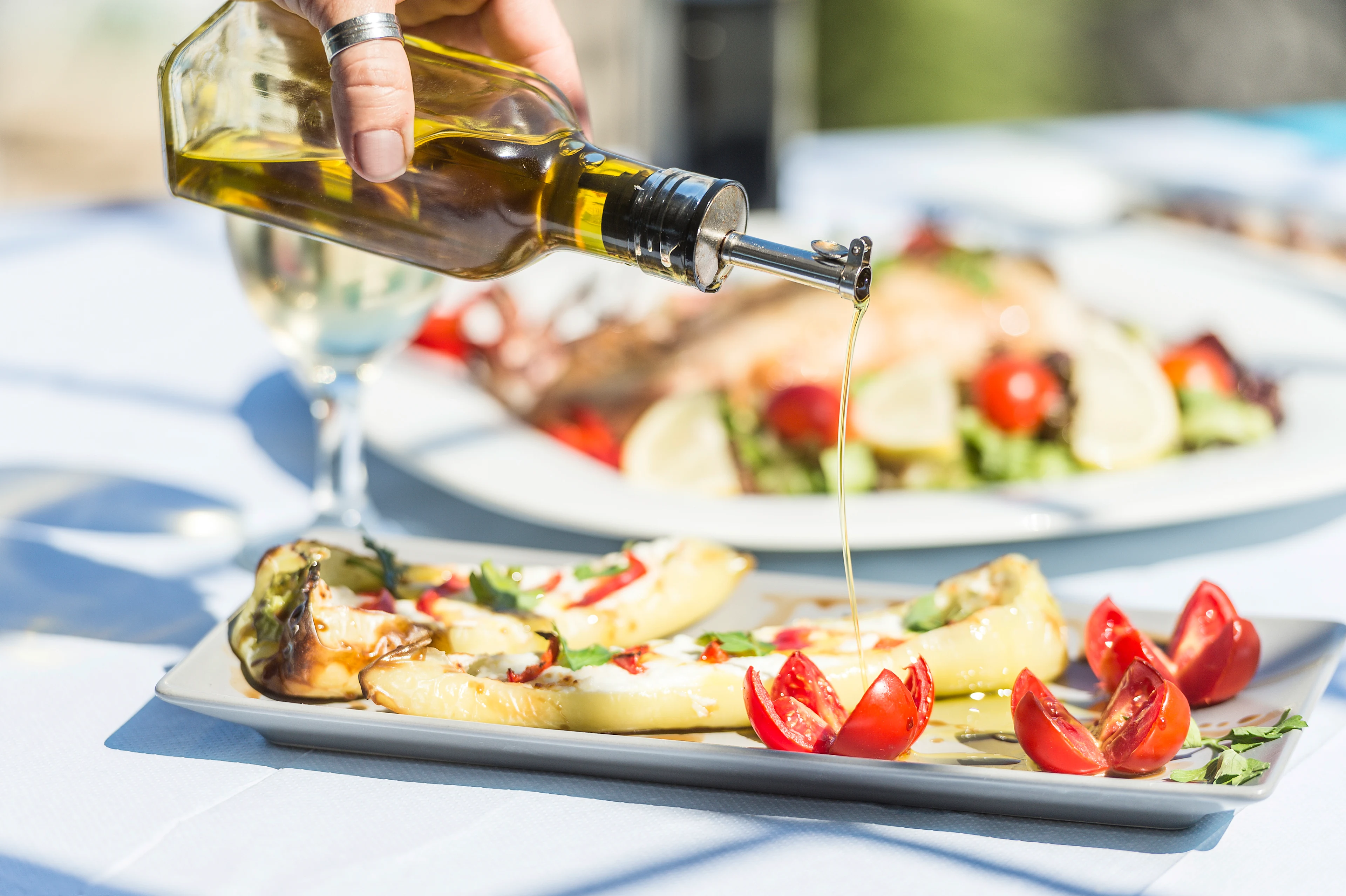 grekisk mat på en restaurang