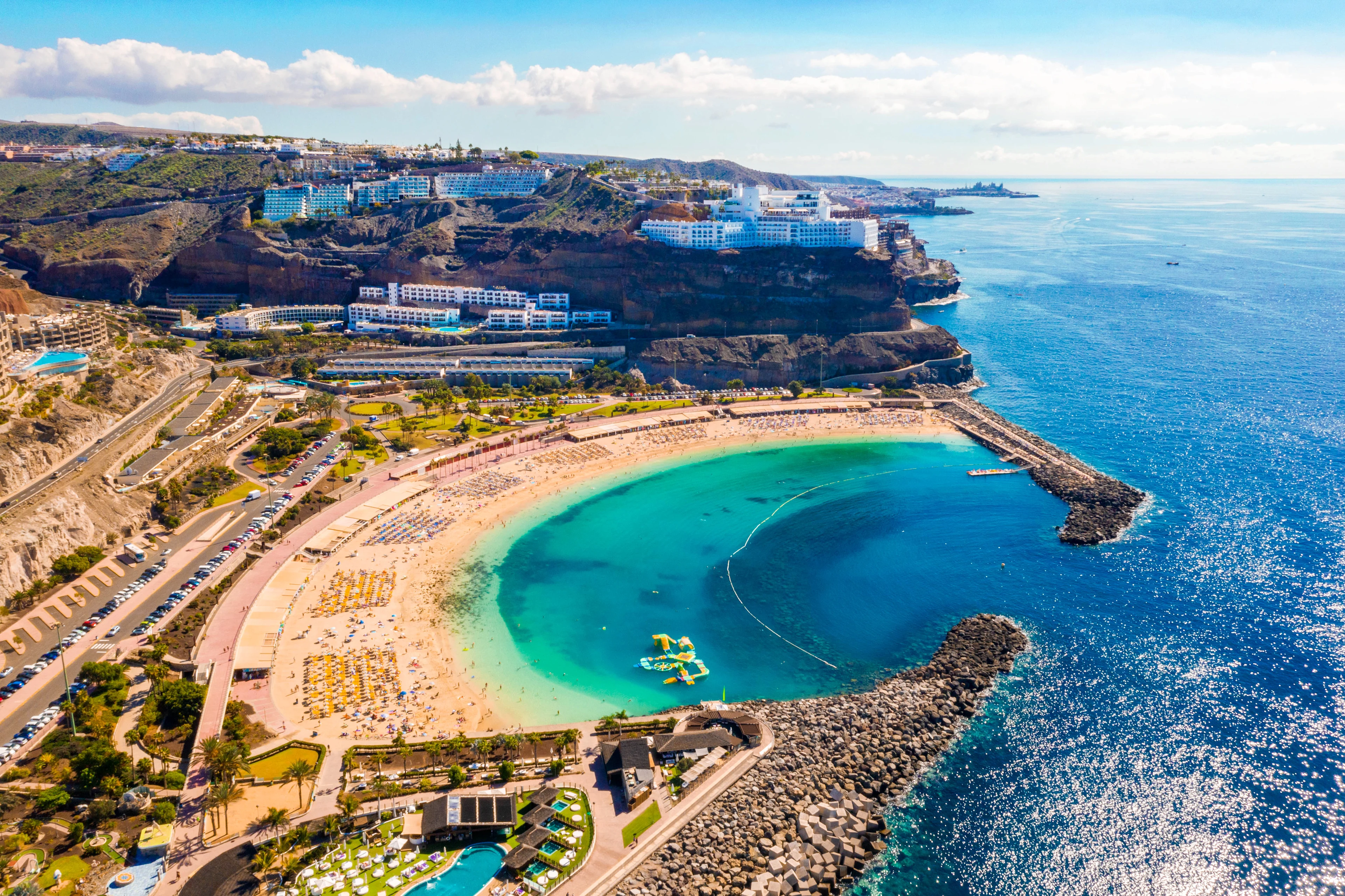 Aerial view of Amadores beach