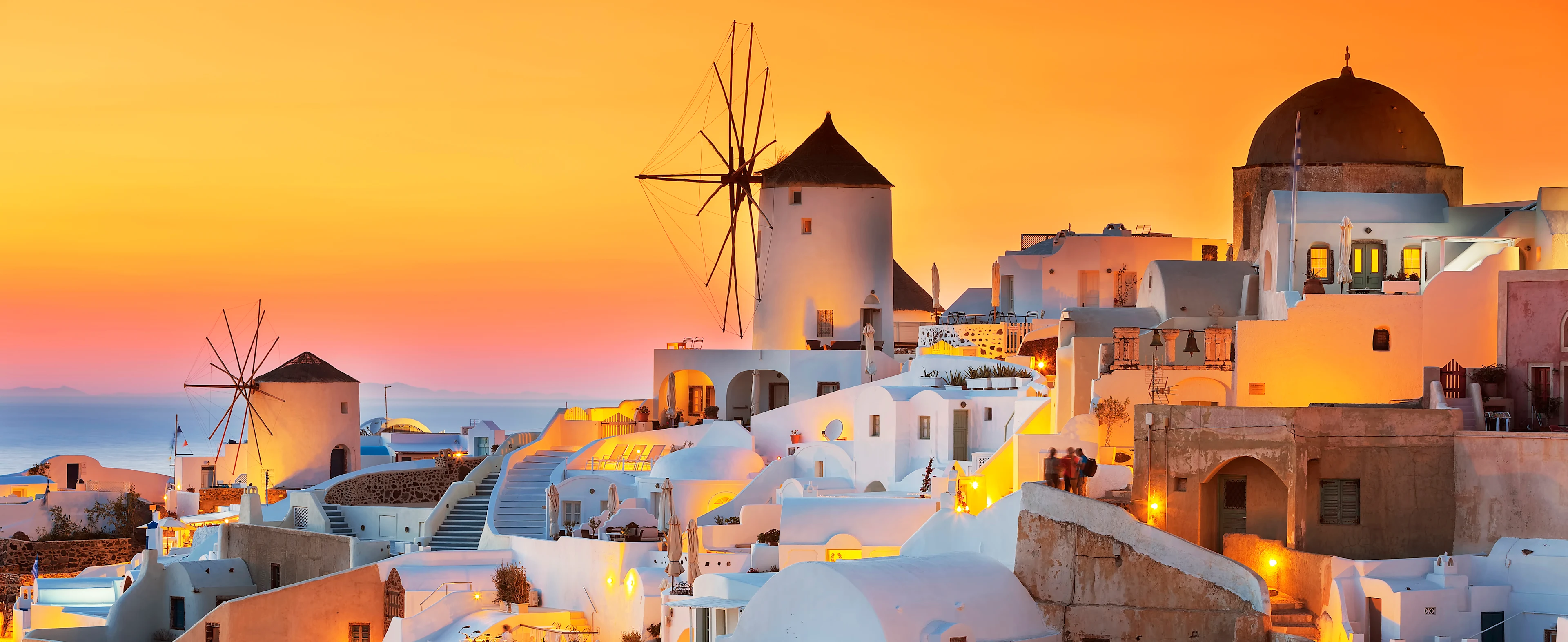 Solnedgang over Santorini