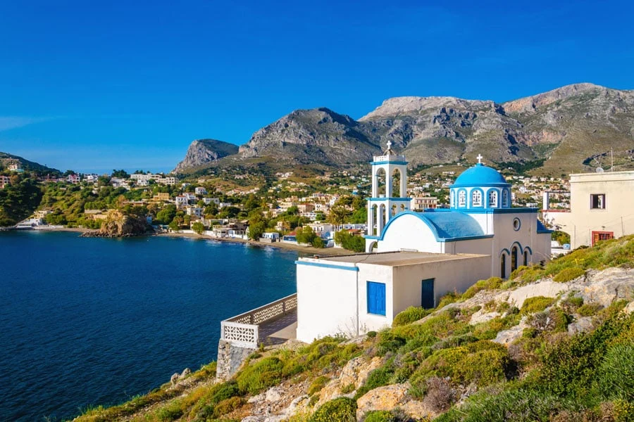 Kyrka på Kalymnos, Grekland