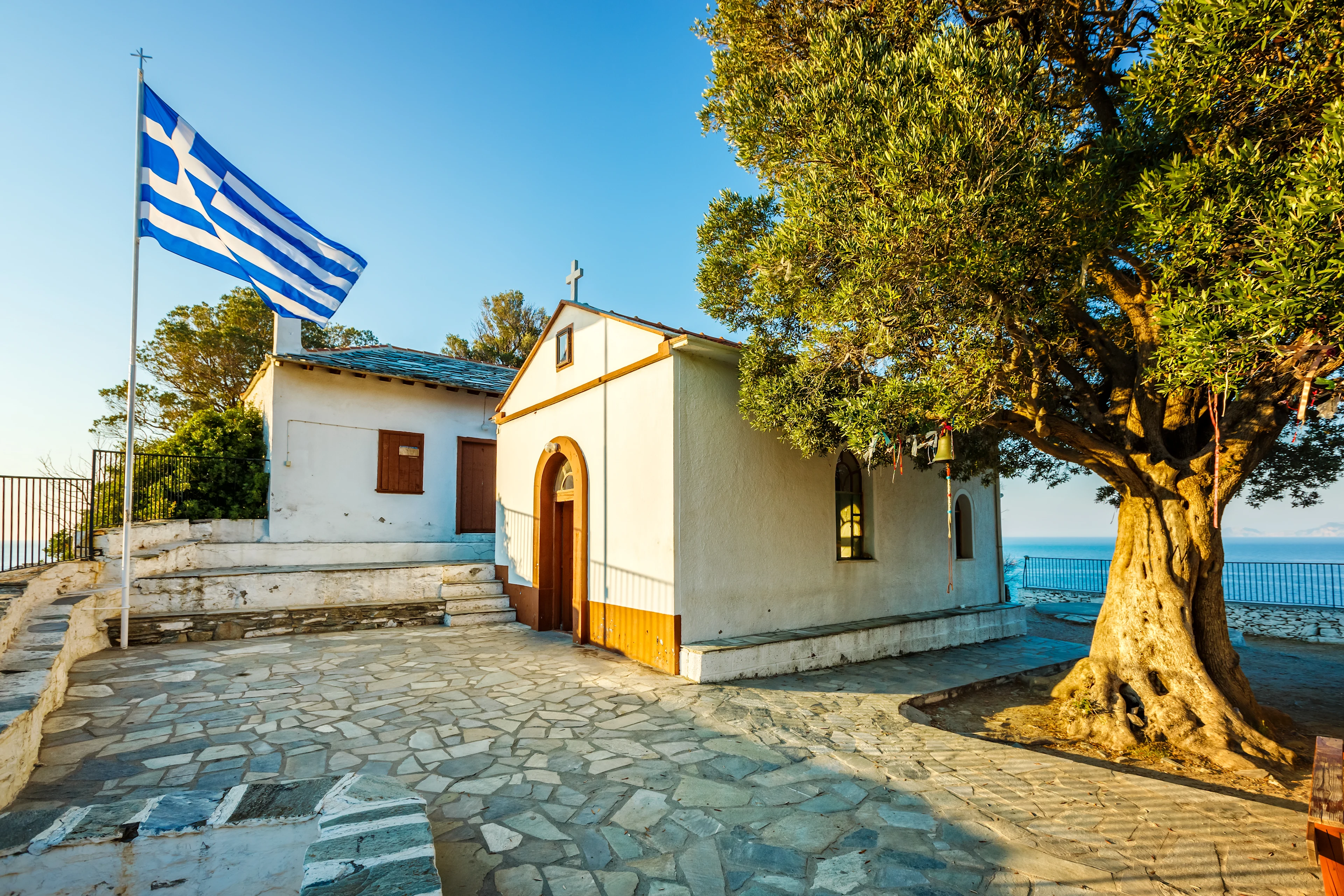Den sjarmerende lille kirken Agios Ioannis på Skopelos