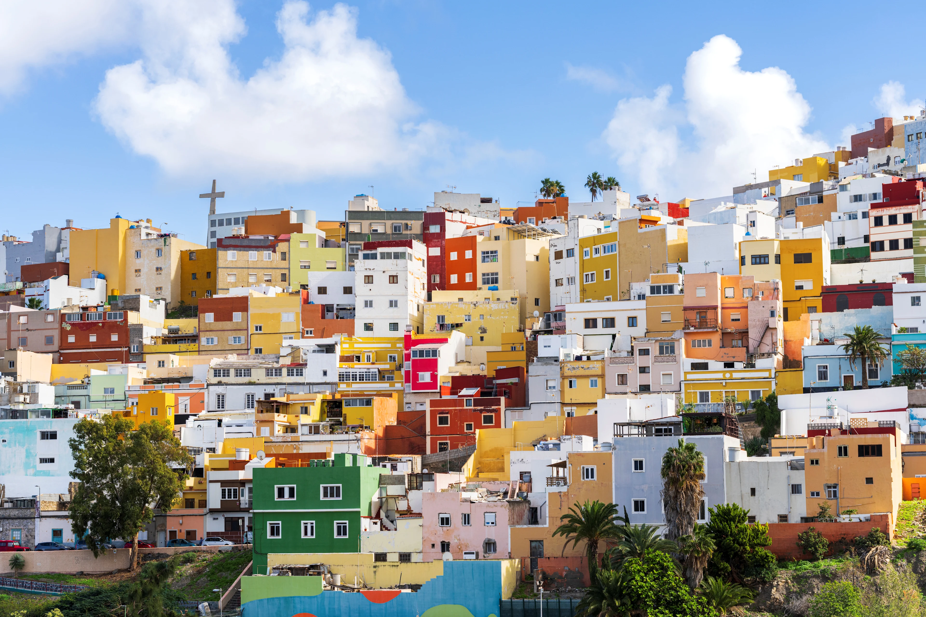 Kleurrijke gevels in Las Palmas