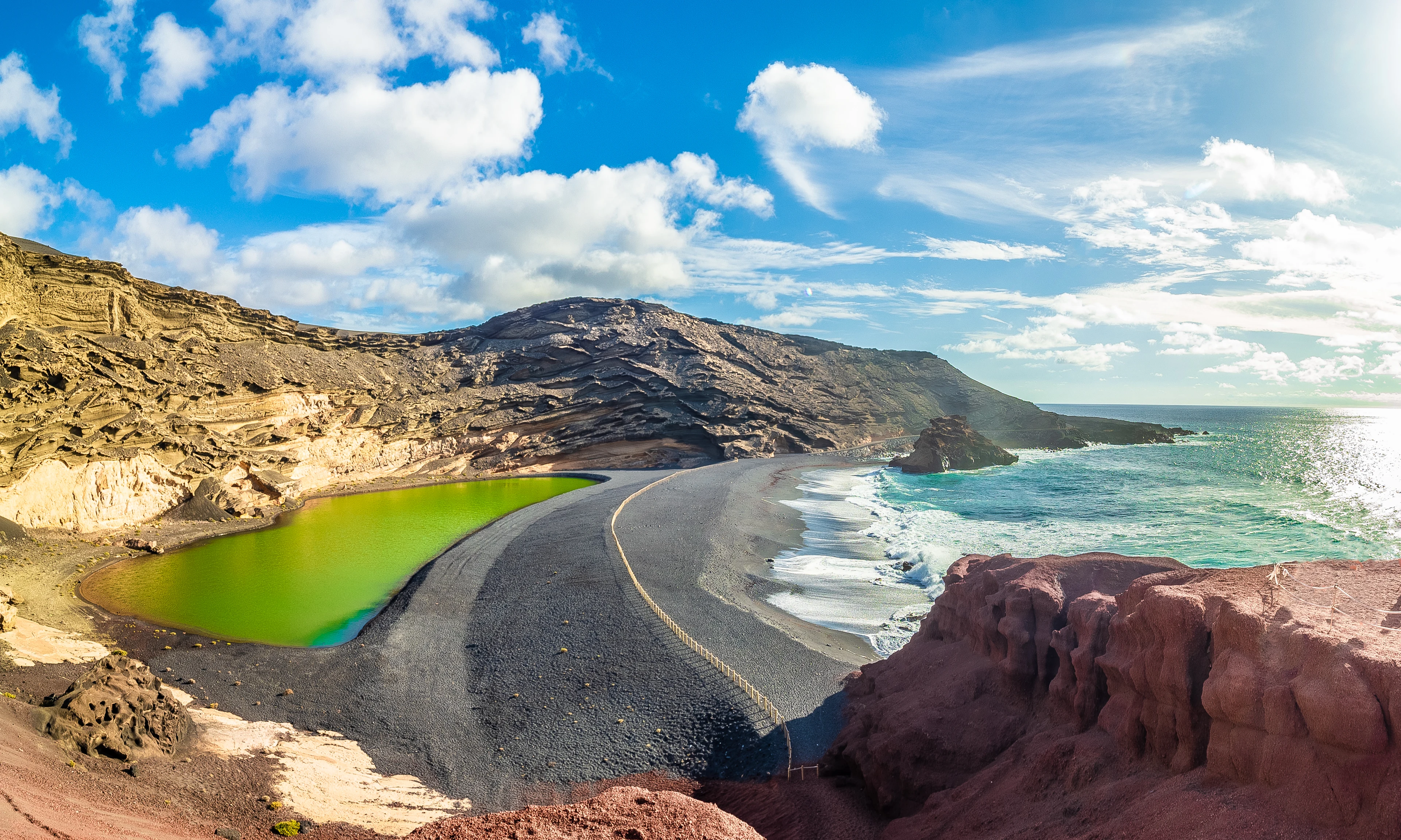 El Golfo och den smaragdgröna kratersjön Charco de los Clicos