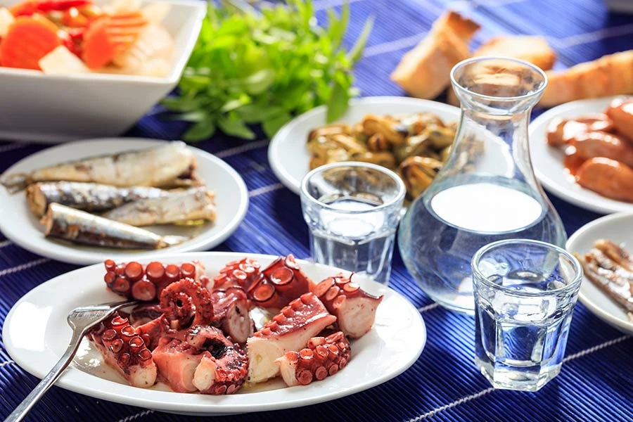 Meze och Ouzo