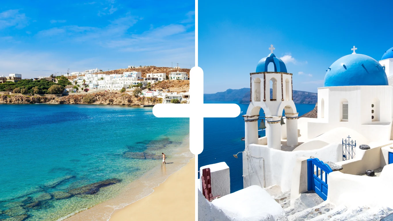 Kombinera Naxos med Santorini