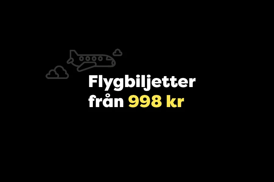 Flygbiljetter från 998 kr