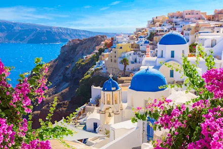 Utsikt over santorini