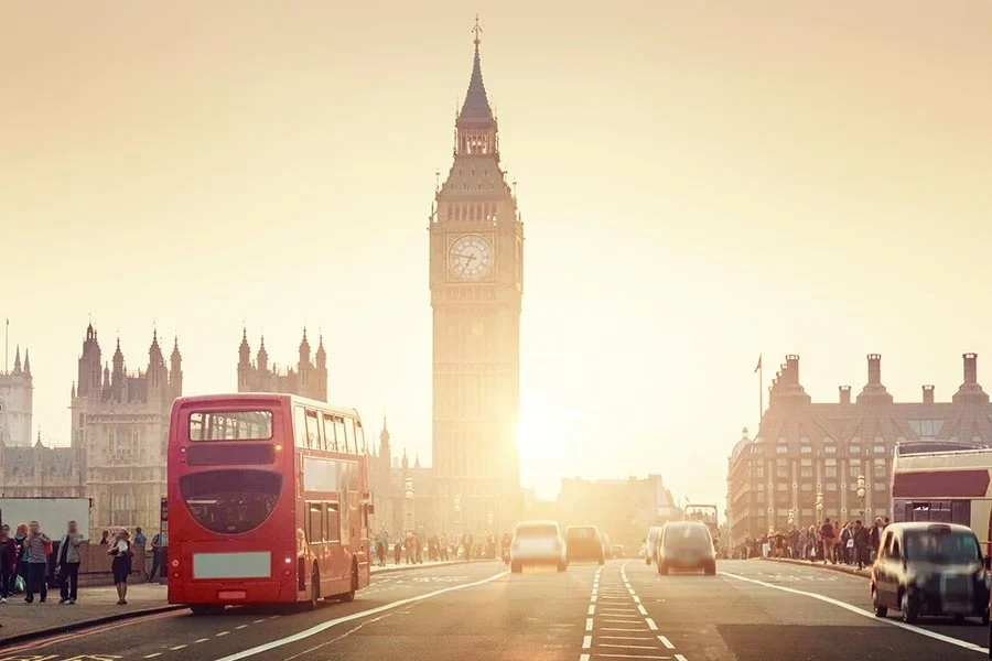 Big Ben og London Bus