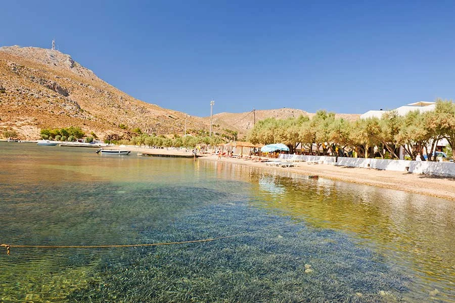 Leros beach på Leros