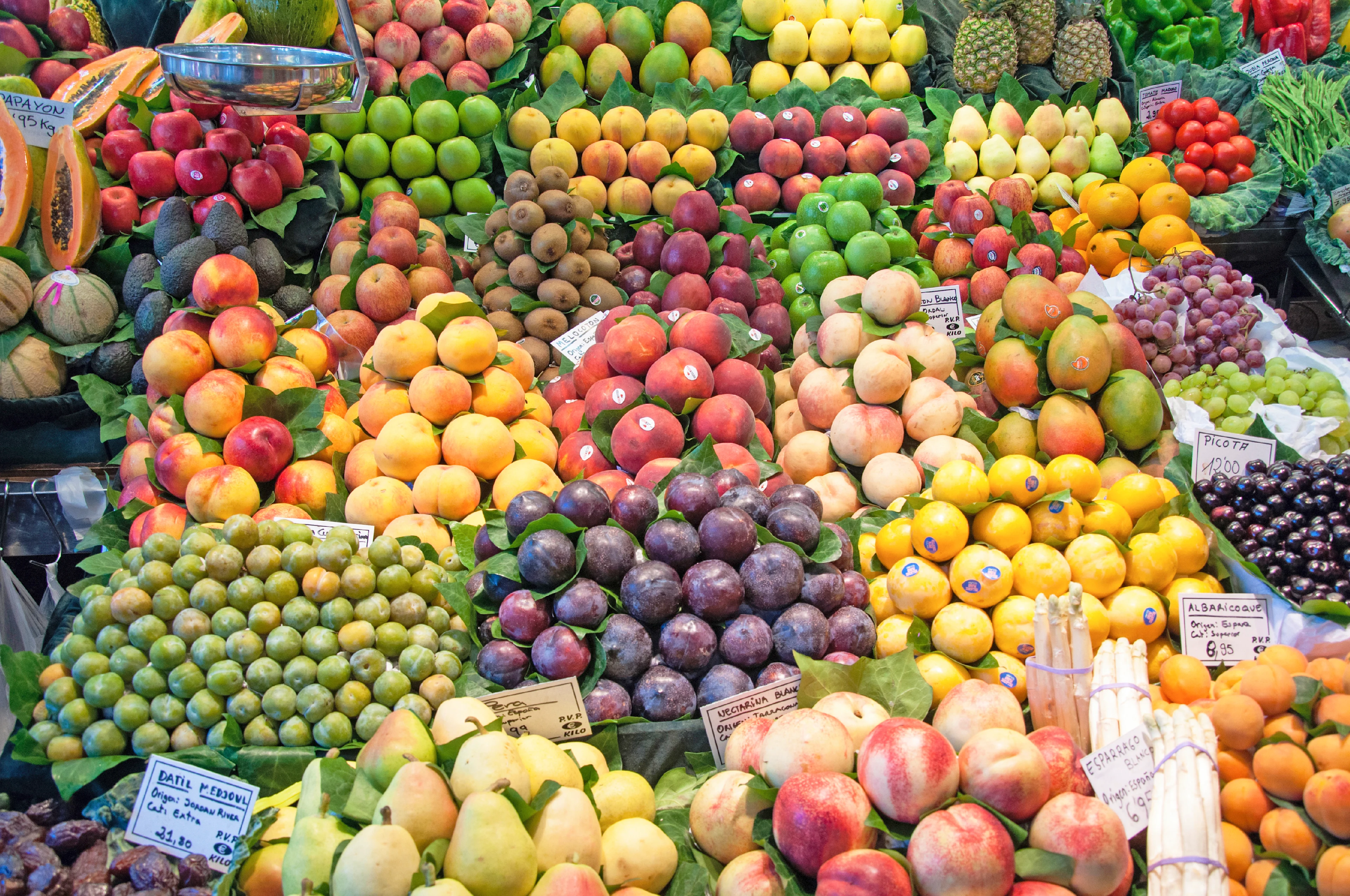 Fruktmarknad i Barcelona