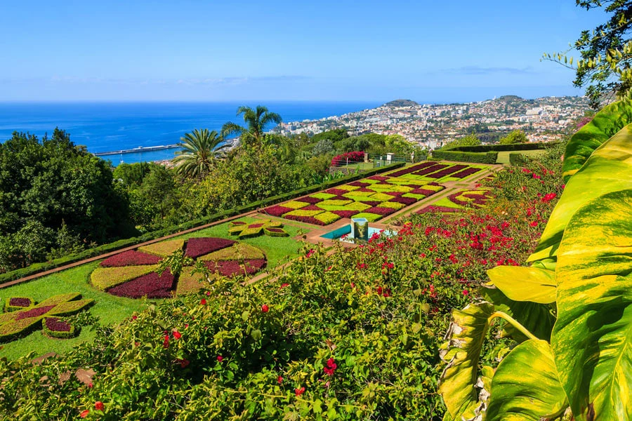 Overzicht van Monte Garden op Madeira
