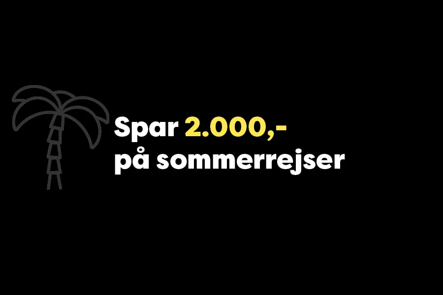 Spar 2.000,- på sommerrejser
