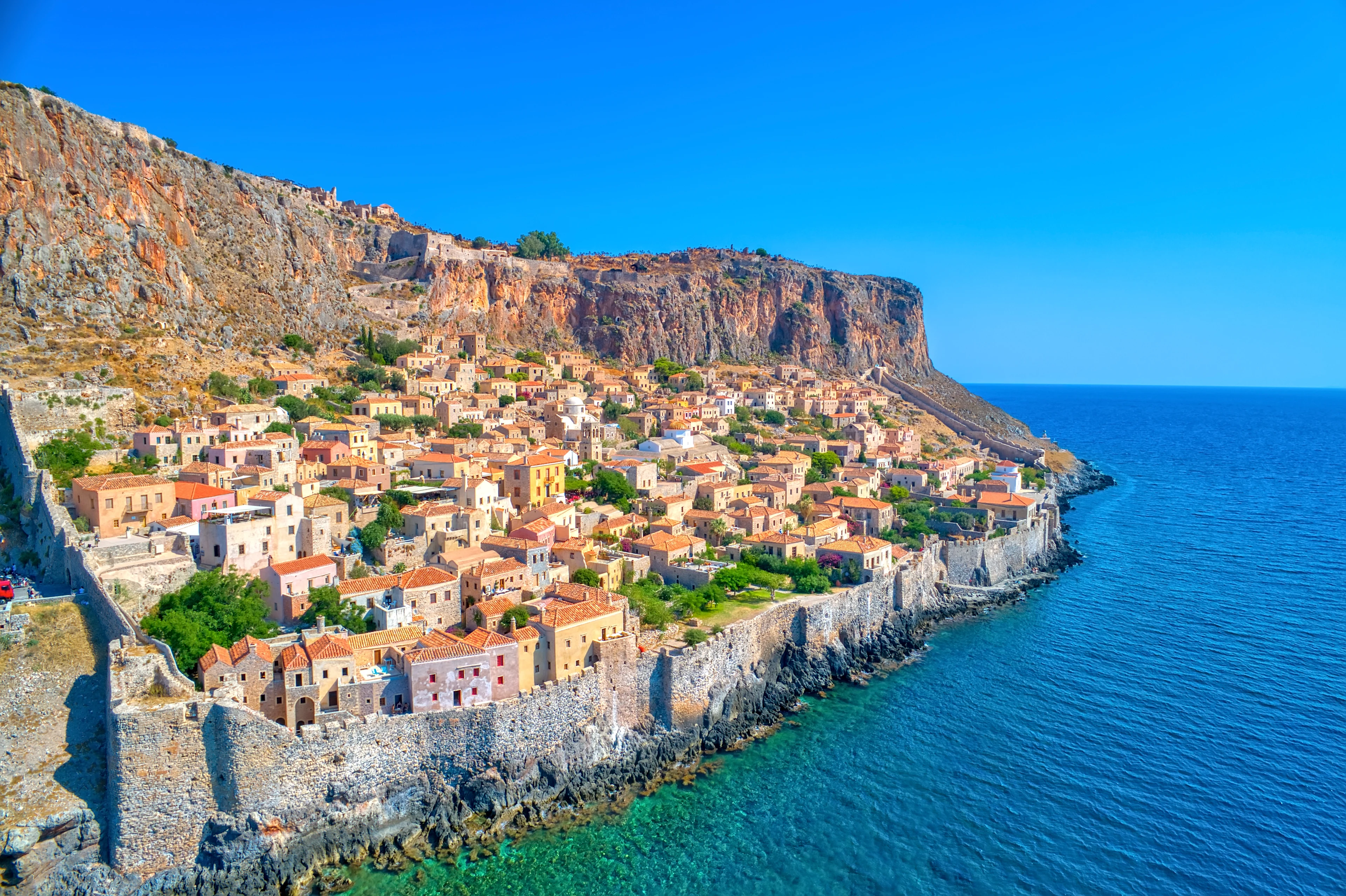 Vakker utsikt over landsbyen Monemvasia
