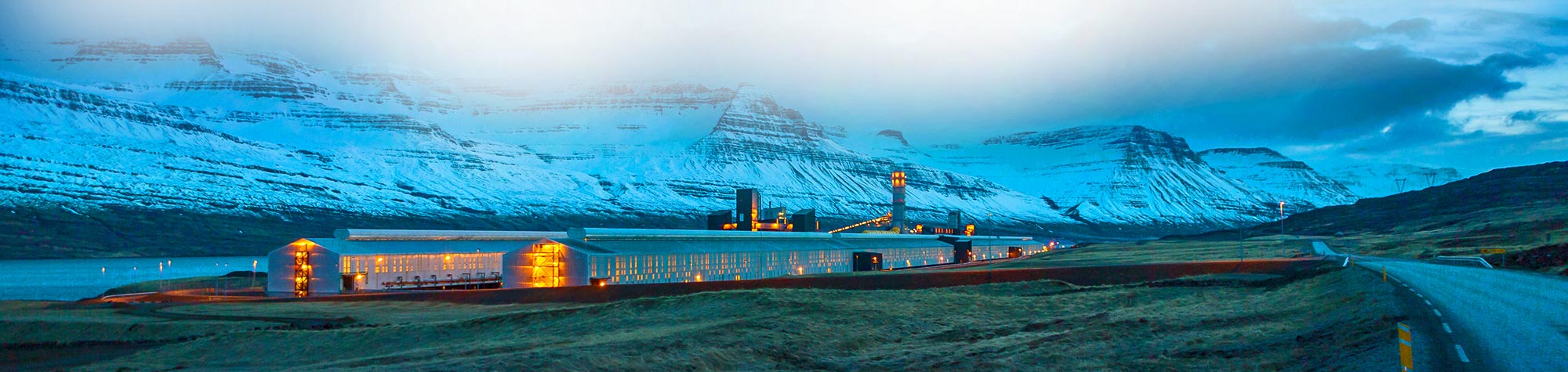 An aluminum smelter in Iceland