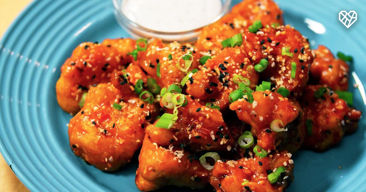 Vegan recipe buffalo cauliflower bites (meta image)