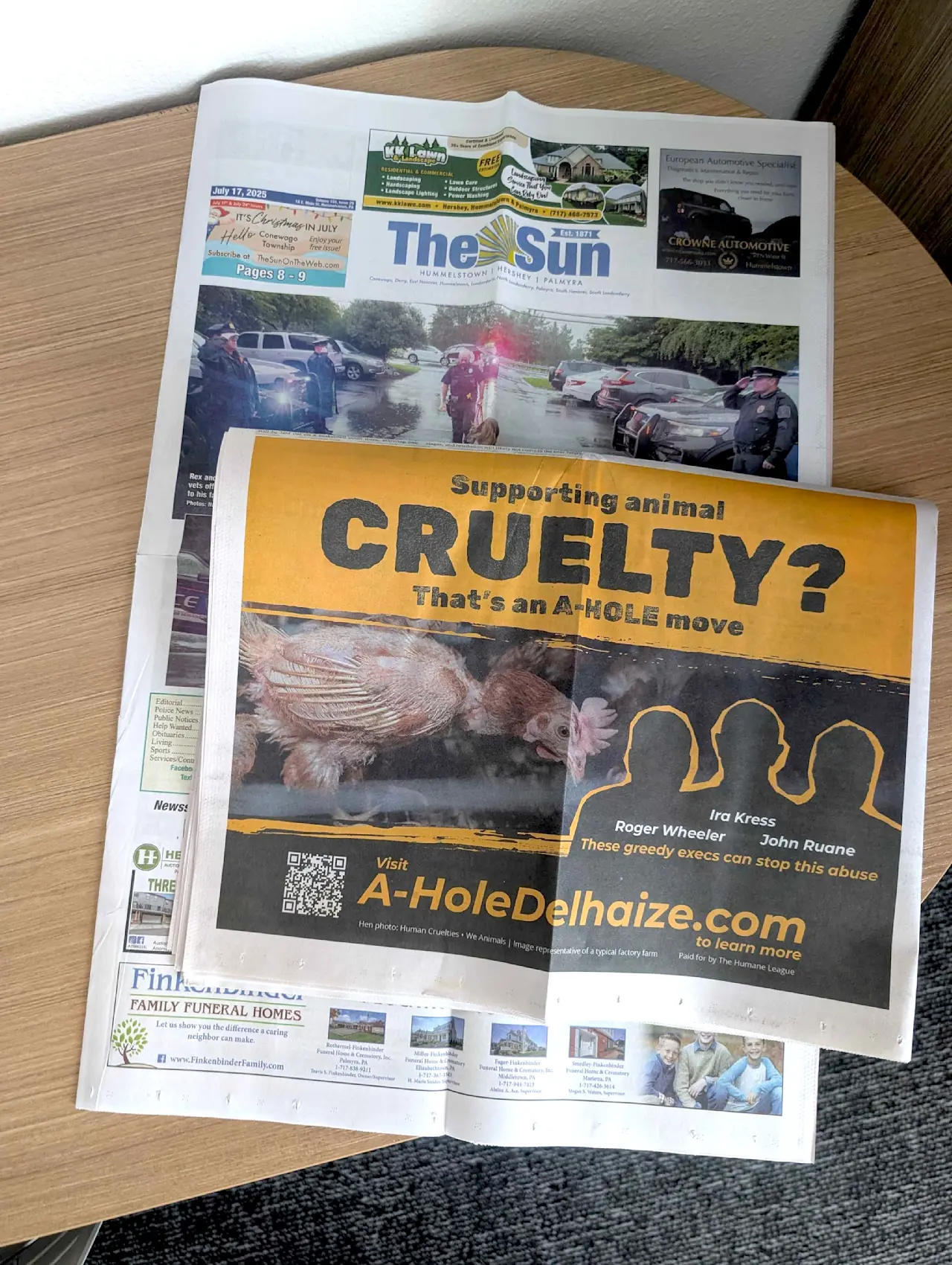 The Sun A-hole Ad