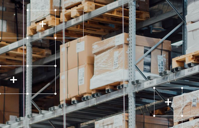 Boxes on a shelf