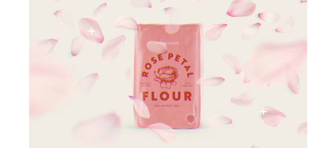 A bag of rose petal flour