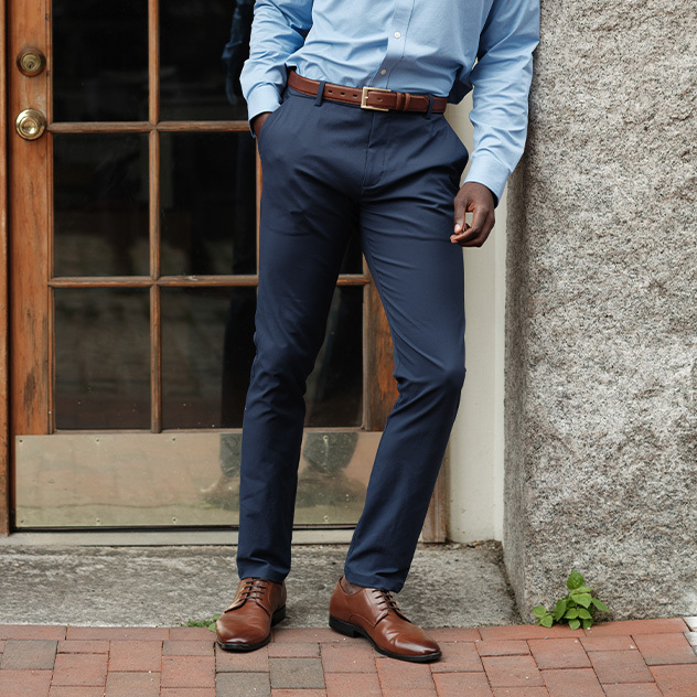 How To Wear A Light Blue Shirt With Navy Pants  Ready Sleek