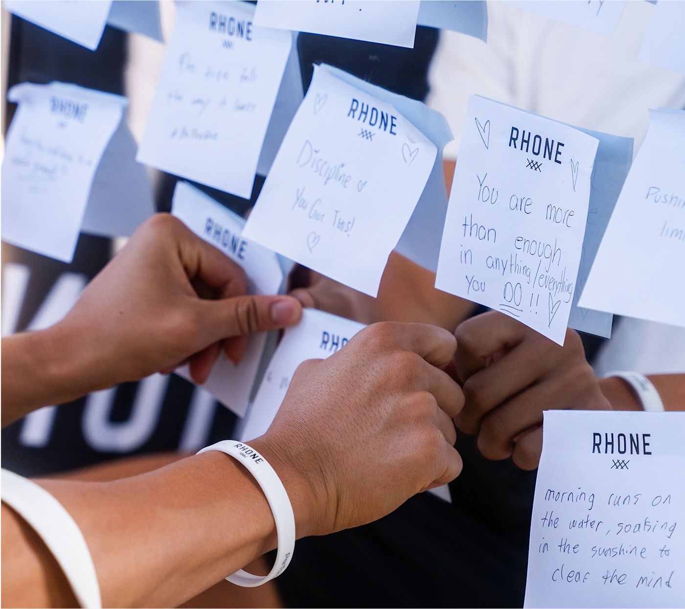 Small notes of encouragement from the Rhone community