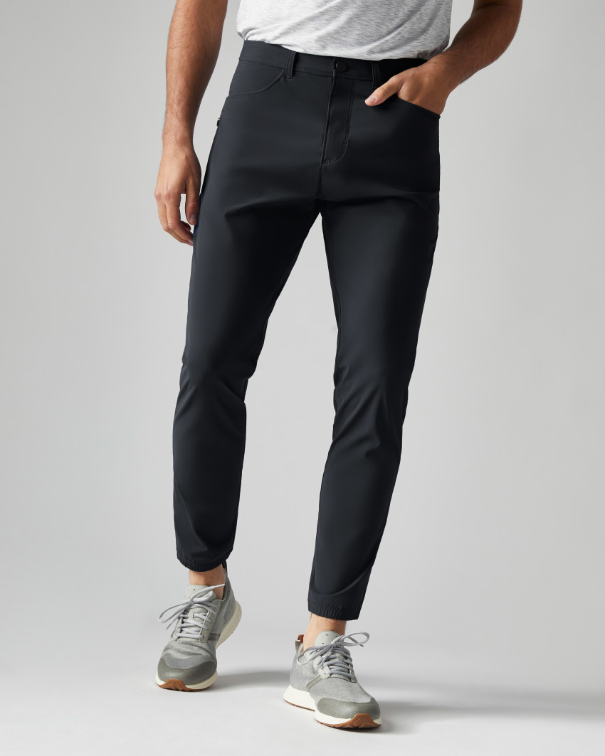 NIMENJOJA Men's Joggers Sweatpants Tapered Workout Running Lounge Pants  with Zipper Pockets Light Grey 