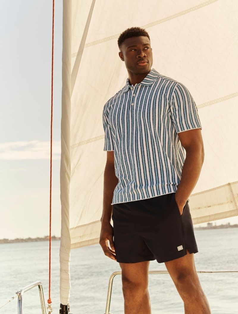 【定価4.6万/深水光太】NULLUS Seersucker Polo ブラック 定価4.6万/深水光太】NULLUS Seersucker Polo ブラック 【公式通販】