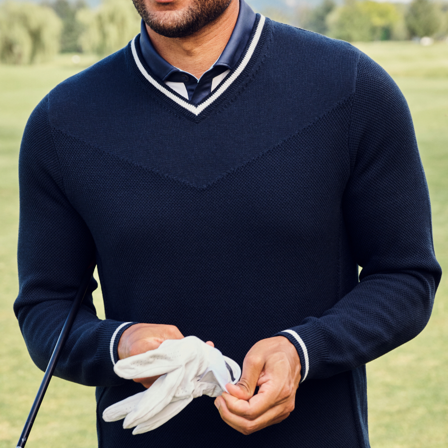 Men's v neck golf pullover best sale