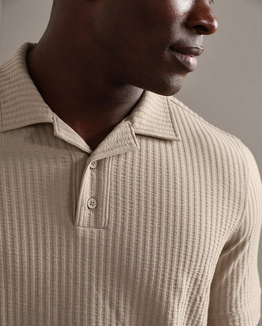 Casual Seersucker Polo