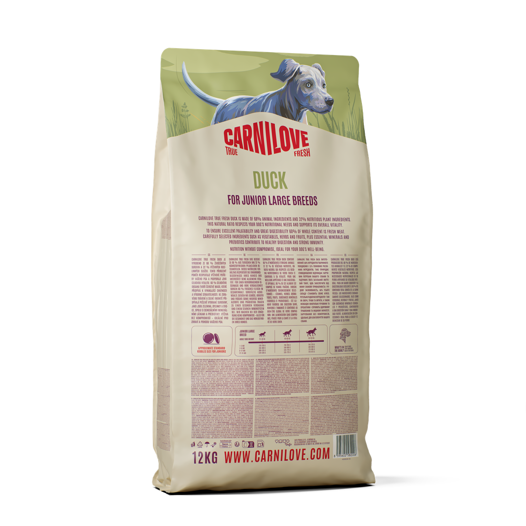 TRUE FRESH Duck Dry food for Junior Large Breeds