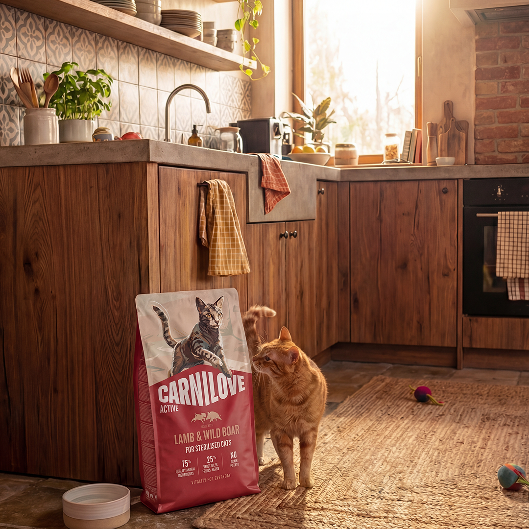 ACTIVE Dry Food Made with Beef & Venison for Sterilised Cats