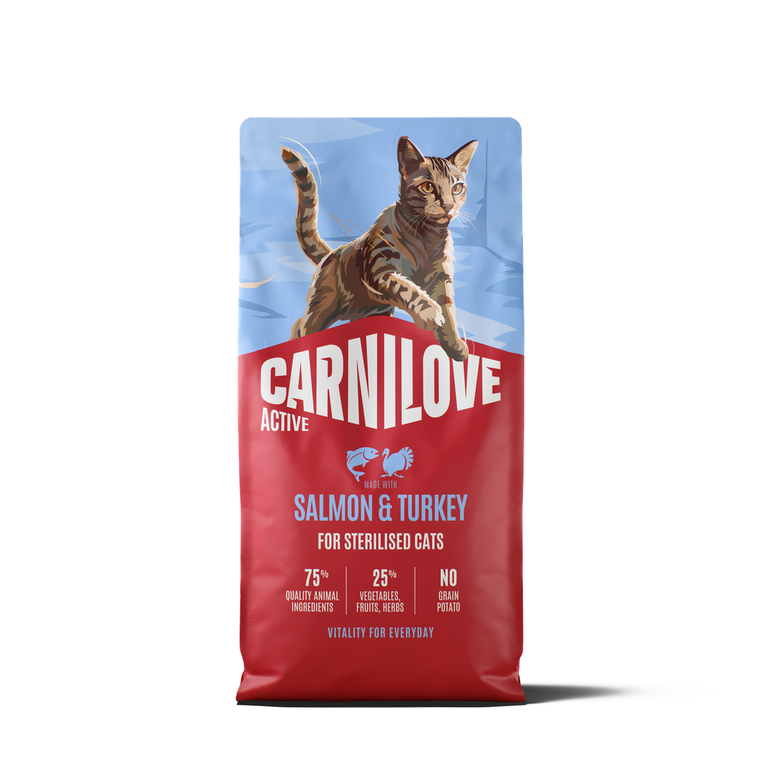 ACTIVE Dry Food Made with Salmon & Turkey for Sterilised Cats