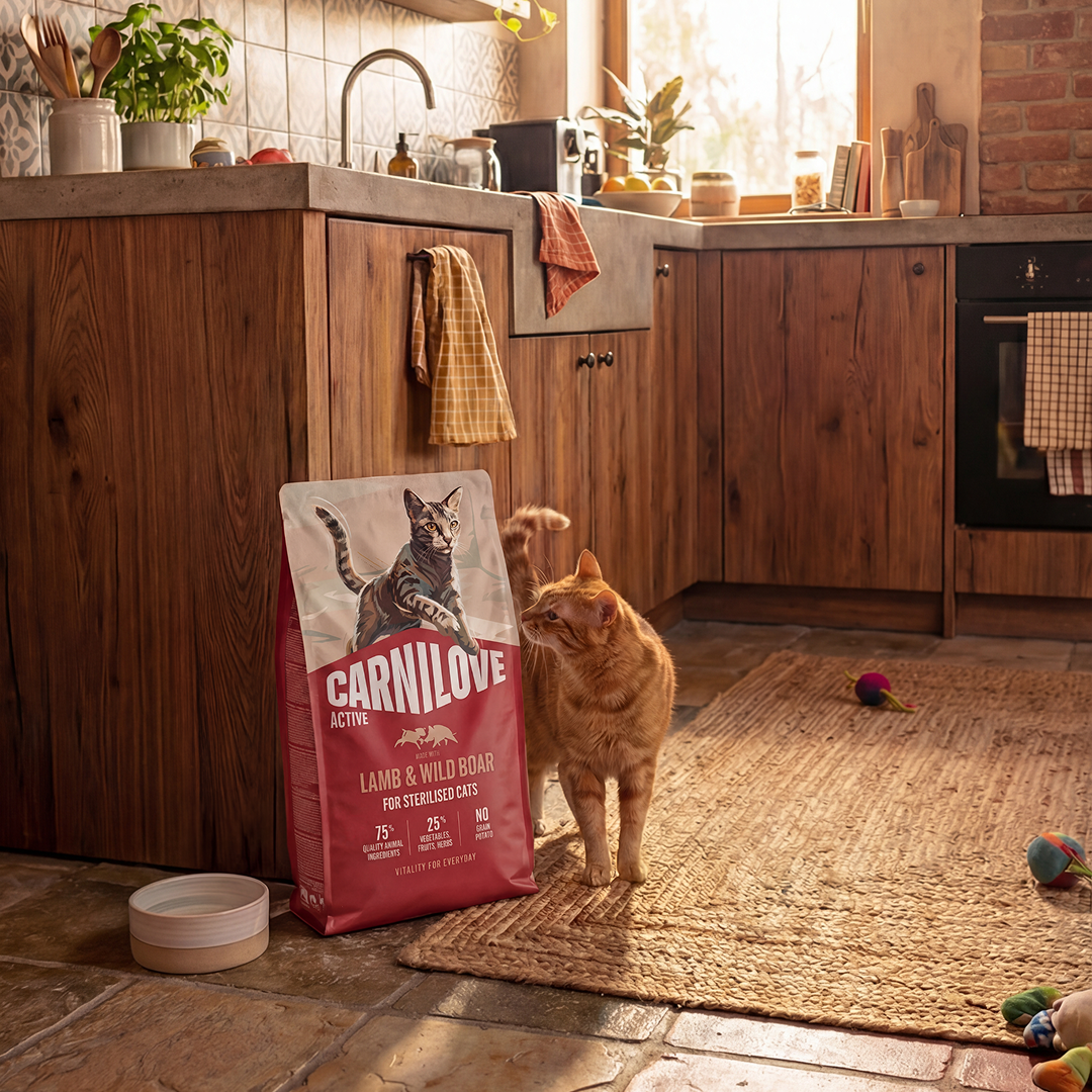 ACTIVE Dry Food Made with Lamb & Wild Boar for Sterilised Cats