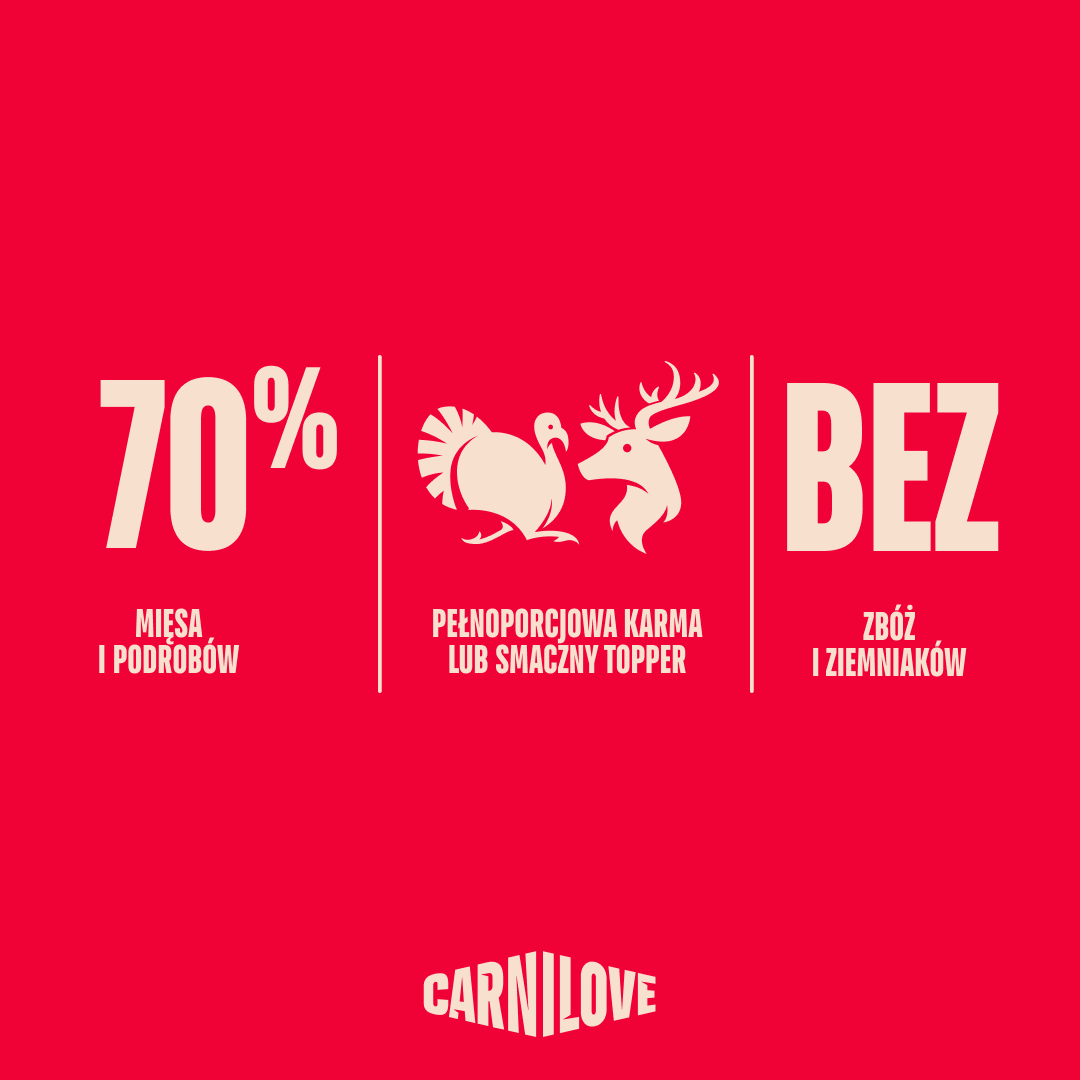 Turkey & Venison with Stawberry Leaves Dog POUCH Paté, karma z indykiem i dziczyzną dla dorosłych psów 300g