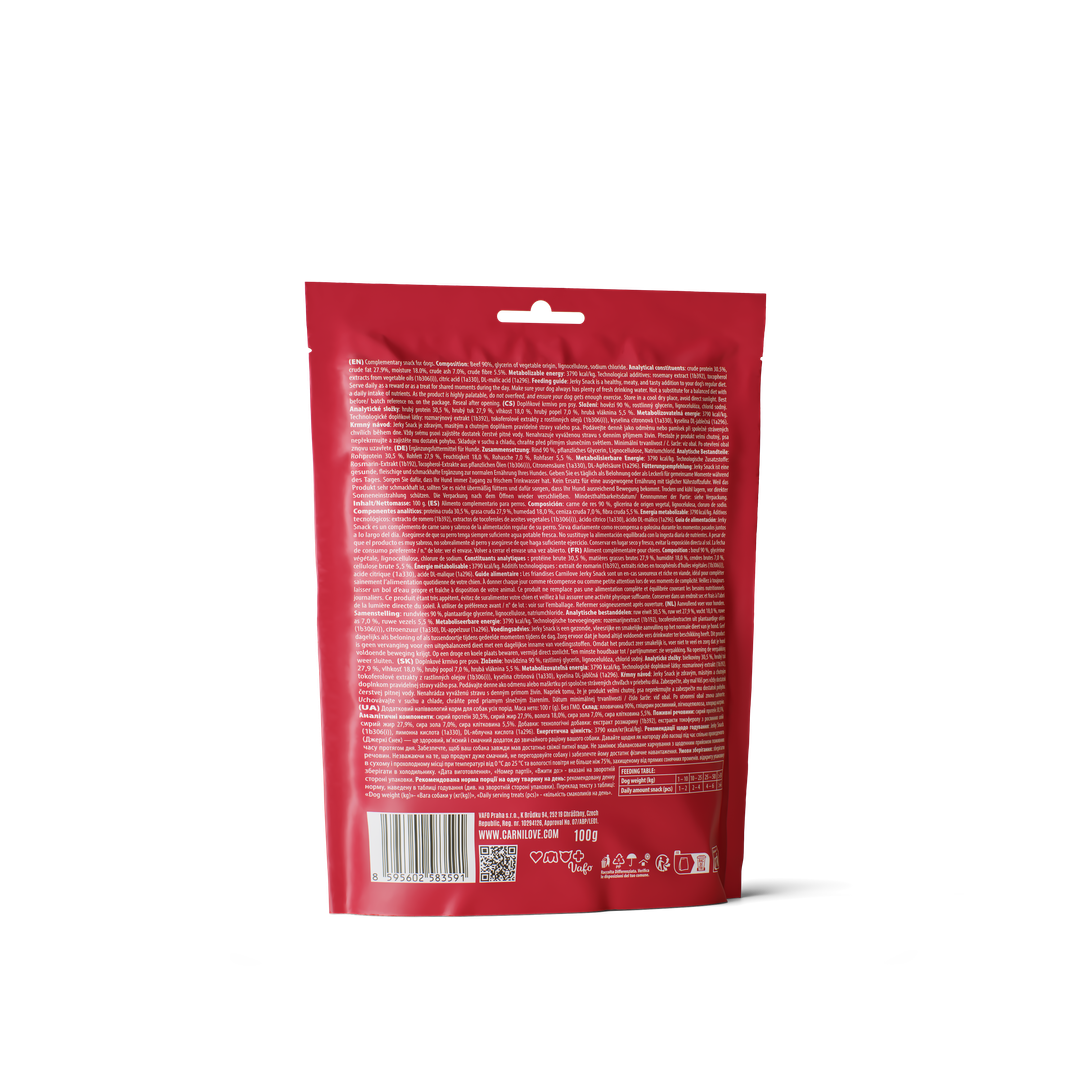 Beef JERKY Snack for Dogs 100g