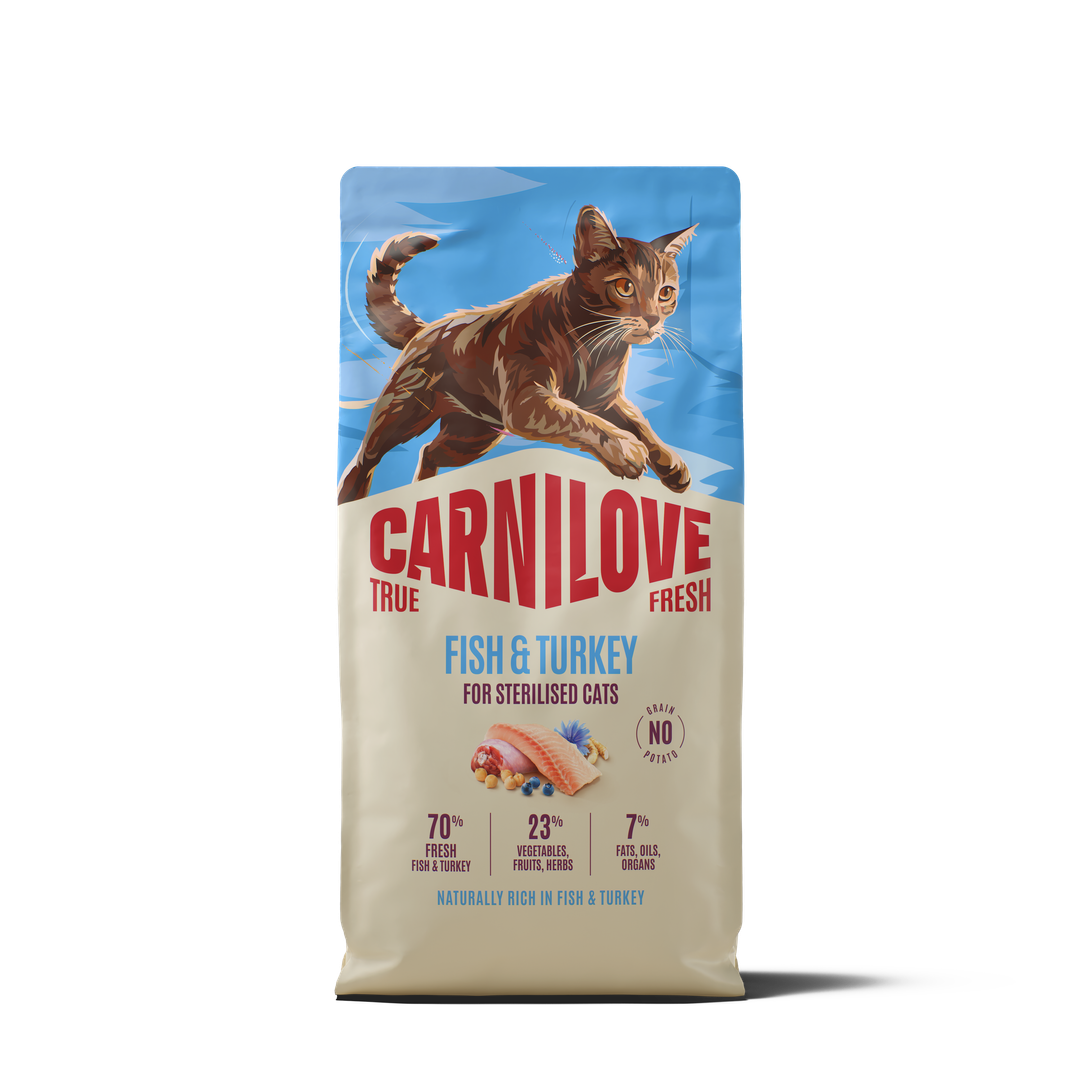 TRUE FRESH Fish & Turkey Dry food for Sterilised Cats