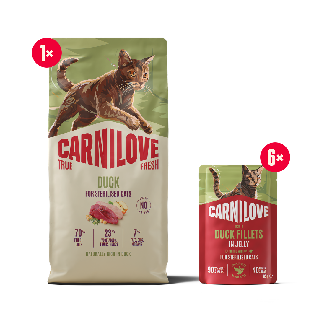True Fresh Dry Duck for stellised cats pack