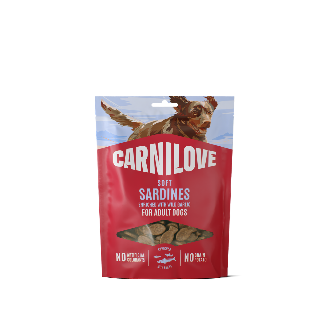 Sardines enriched with Wild Garlic SOFT Snack for Dogs 200g