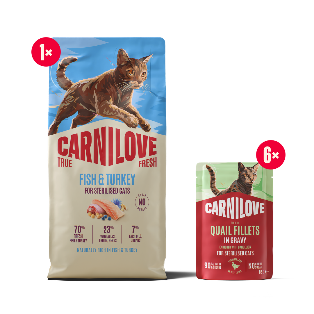True Fresh Dry Fish&Turkey for sterilised cats pack