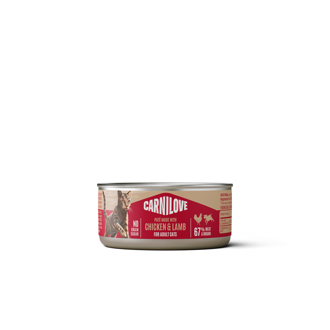 Paté CAN Food Made with Chicken & Lamb for Cats 100g