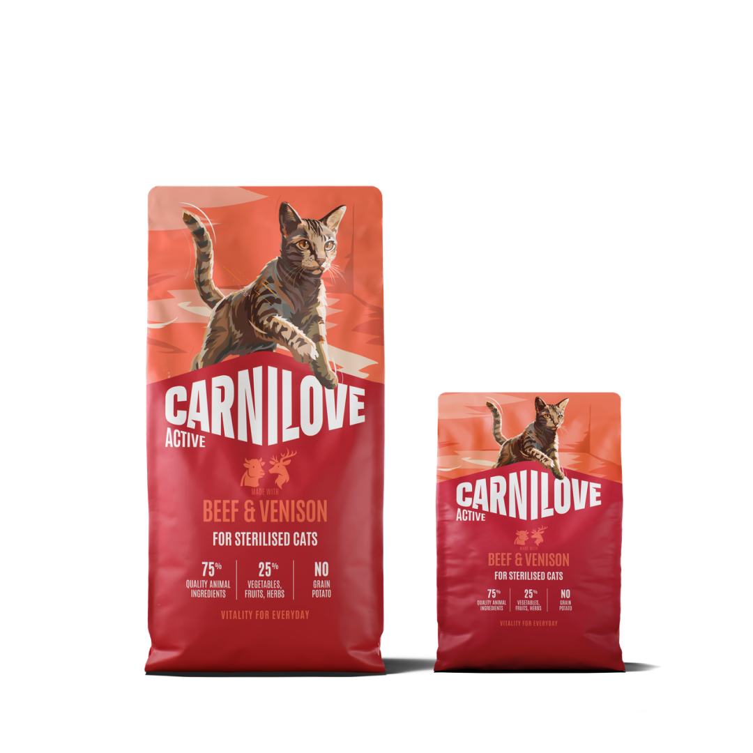 Active Dry Beef & Venison XXL for sterilised cats pack