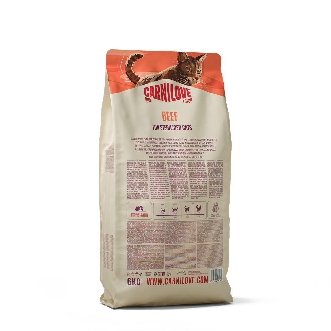 TRUE FRESH Beef Dry food for Sterilised Cats