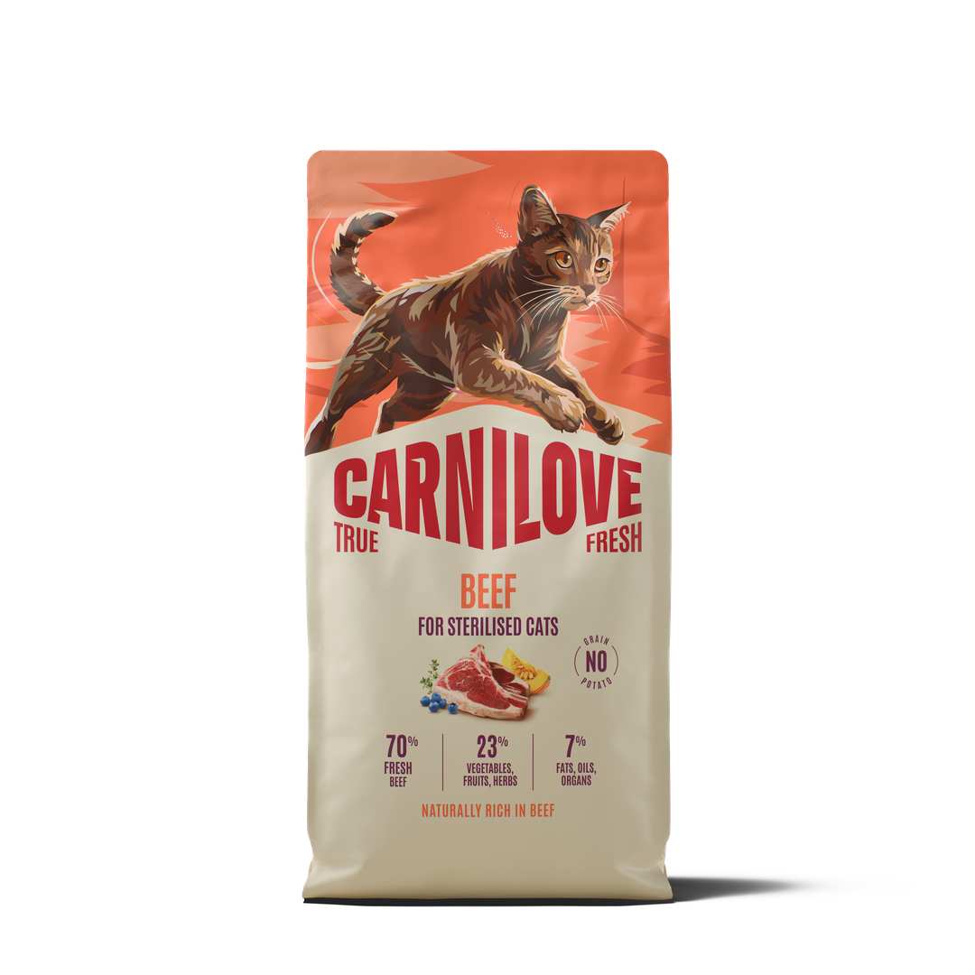 TRUE FRESH Beef Dry food for Sterilised Cats