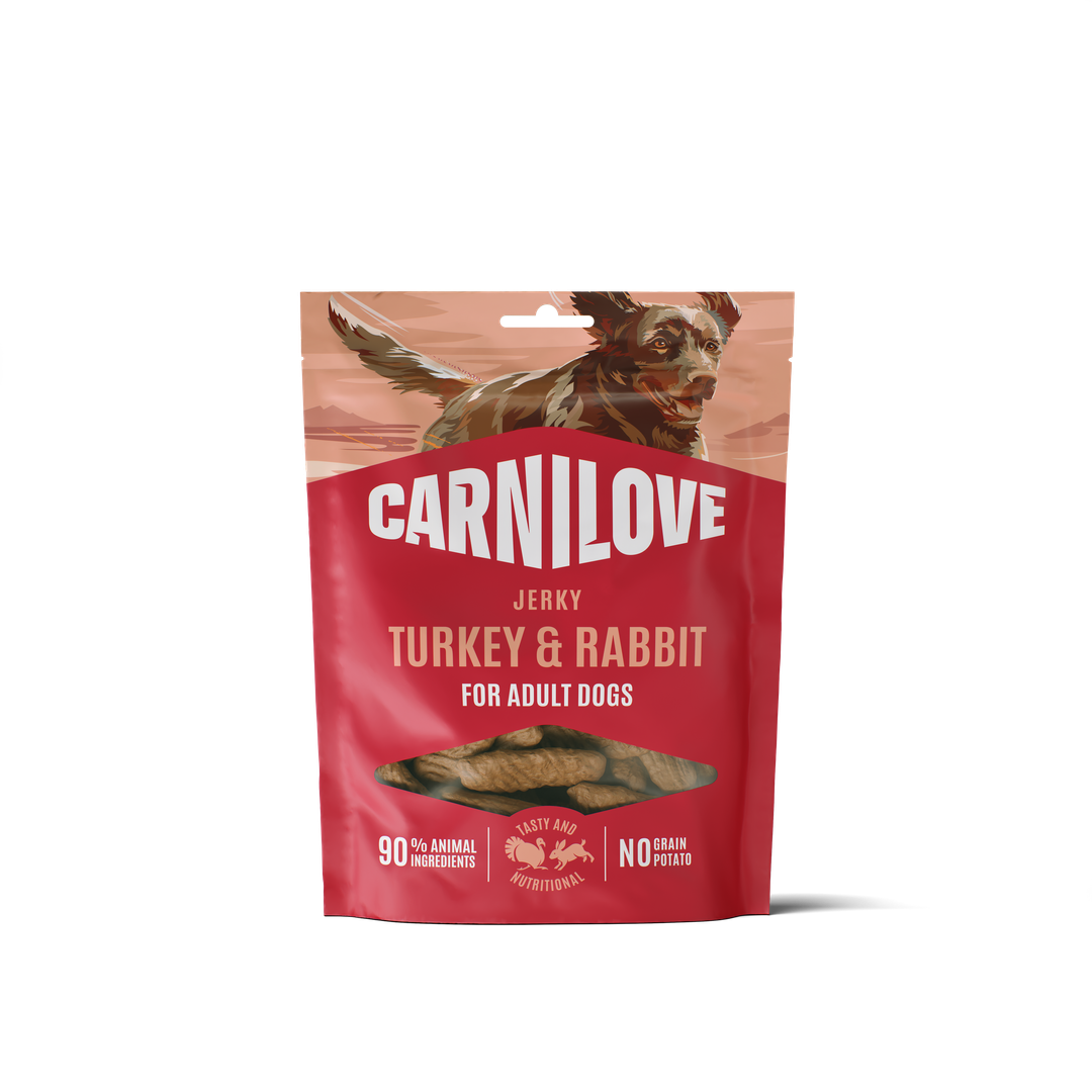 Turkey & Rabbit JERKY Snack for Dogs 100g