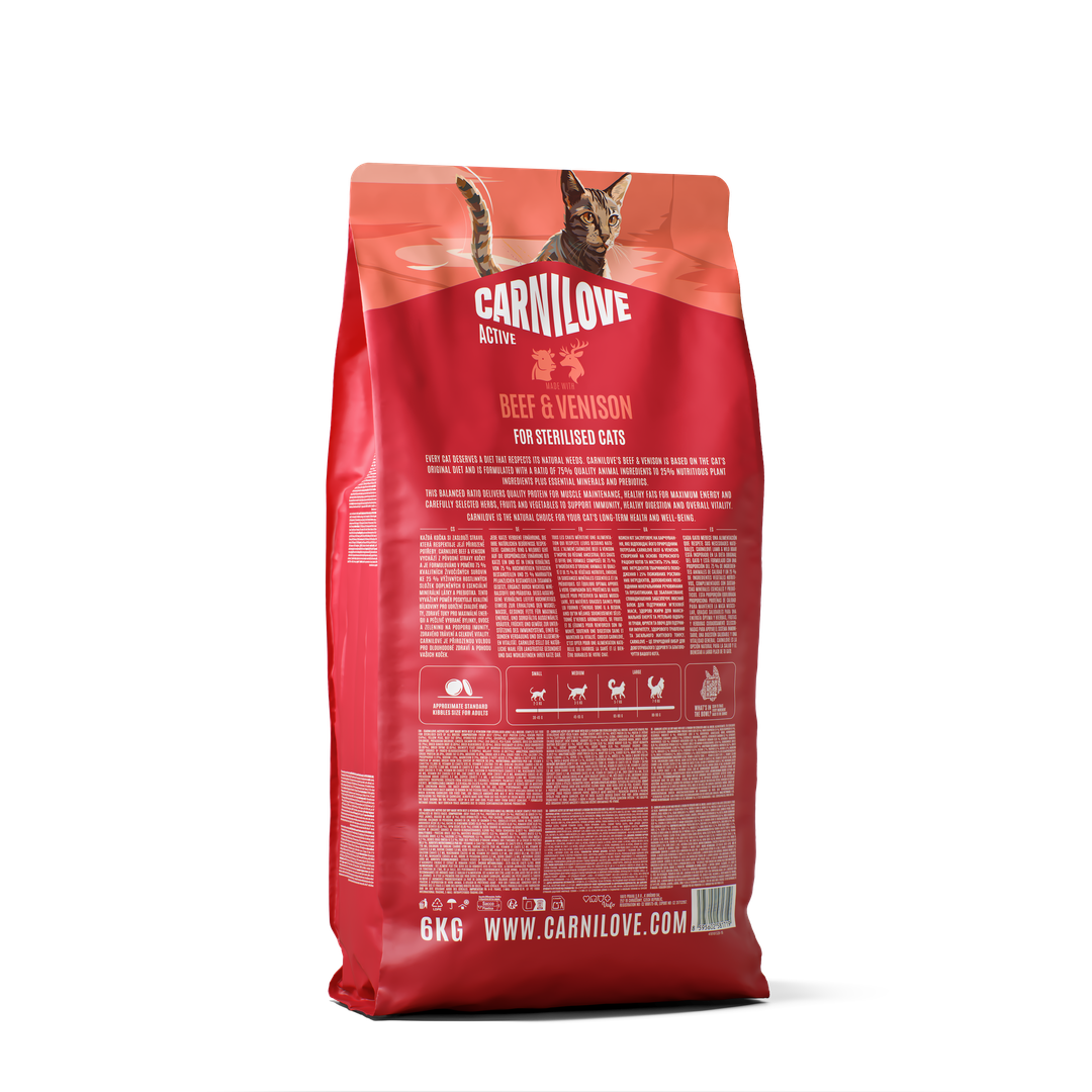 ACTIVE Dry Food Made with Beef & Venison for Sterilised Cats