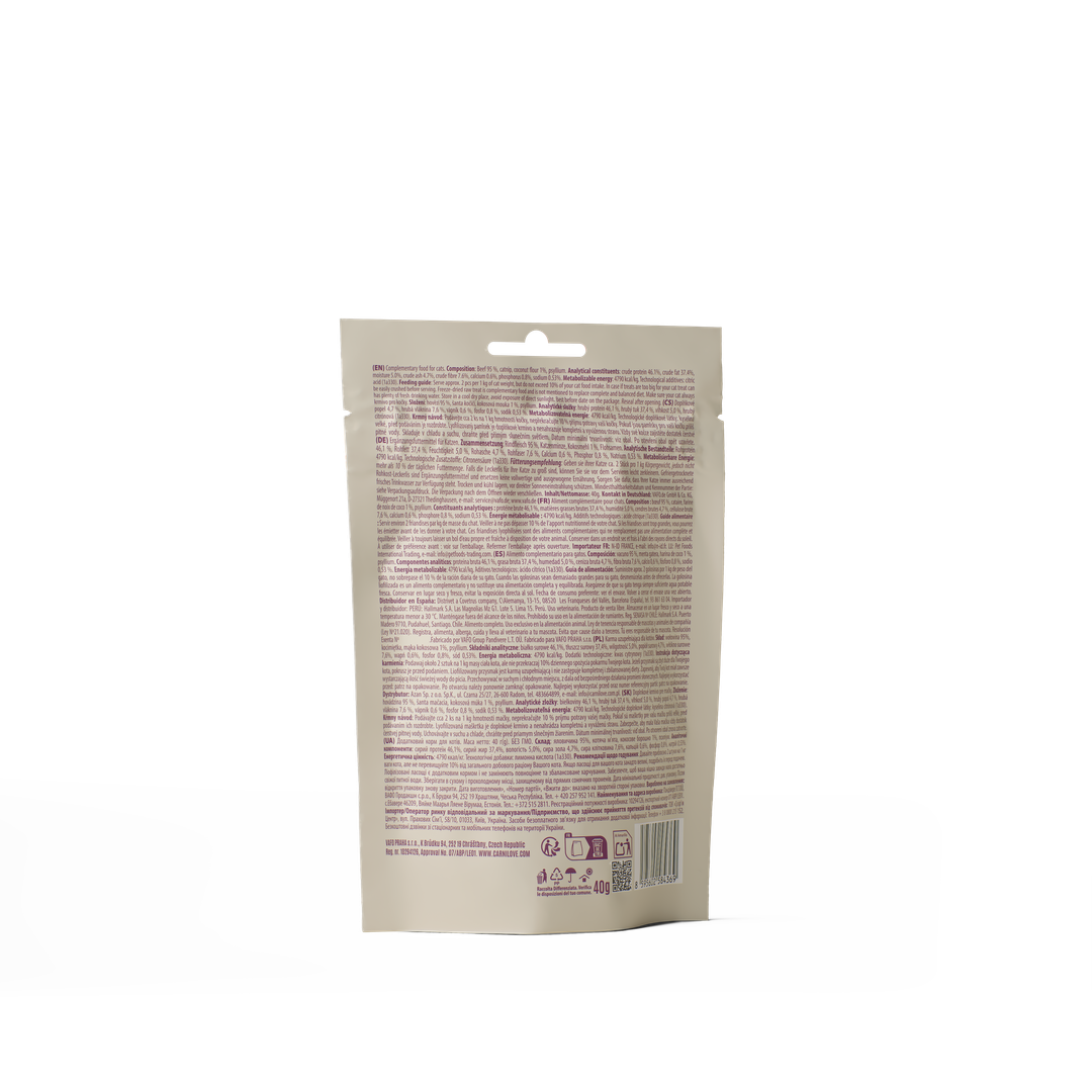 Beef FREEZE DRIED Snack for Cats 40g