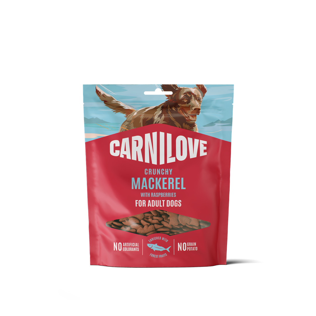 Mackerel with Raspberries CRUNCHY Snack for Dogs 200g