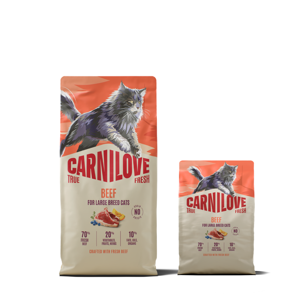 True Fresh Dry Beef XXL for Large Cats Pack, Pakiet dla Dużych Ras Kotów