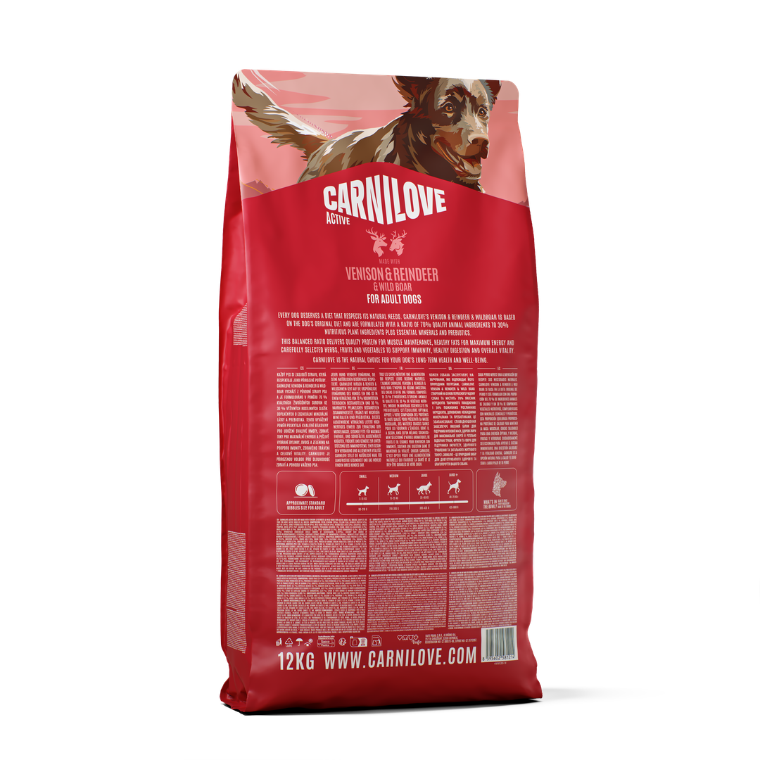 ACTIVE Dry Dog Food Made with Venison & Reindeer